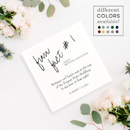 Guardanapo De Papel Brittany Simple Black White Fact #1 Coctail