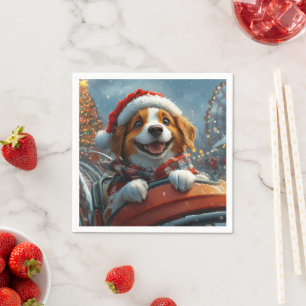 Guardanapo De Papel Brittany Spaniel Dog Natal