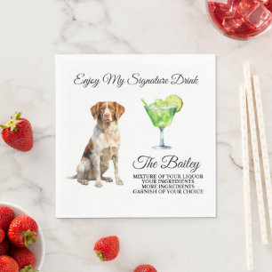 Guardanapo De Papel Brittany Spaniel Signature Drink Wedk Pet