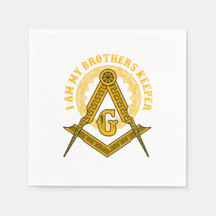 Guardanapo De Papel Brothers Keeper Illuminati Símbolo Masonic Conspir