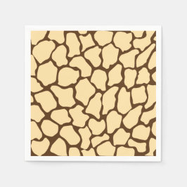 Guardanapo De Papel Brown Giraffe Pattern – Minimal Animal Print