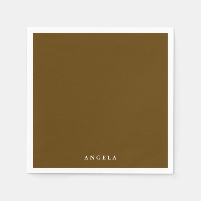 Guardanapo De Papel Brown Personalized Name (Frente)