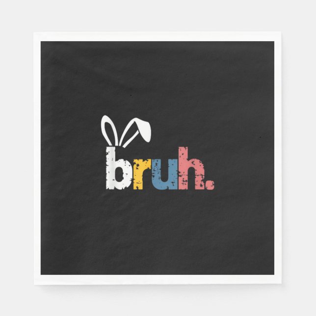 Guardanapo De Papel Bruh Easter Bunny Cute Memória Para Crianças _5 (Frente)