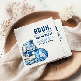 Guardanapo De Papel BRUH. Seu aniversário de festas Piscina Azul