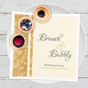 Guardanapo De Papel Brunch de Bolhas de Champanhe Bridal Shower Espuma