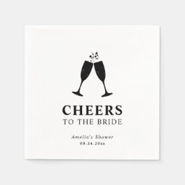 Guardanapo De Papel Brunch de casamento & Chás e Bolhas para a Noiva