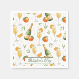 Guardanapo De Papel Brunch de Galentines Day Mimosas Elegante