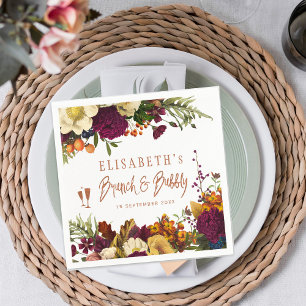 Guardanapo De Papel Brunei e espumante outono caem chá de panela flor