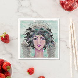 Guardanapo De Papel Brunette Guardian Angel Magi Angelica
