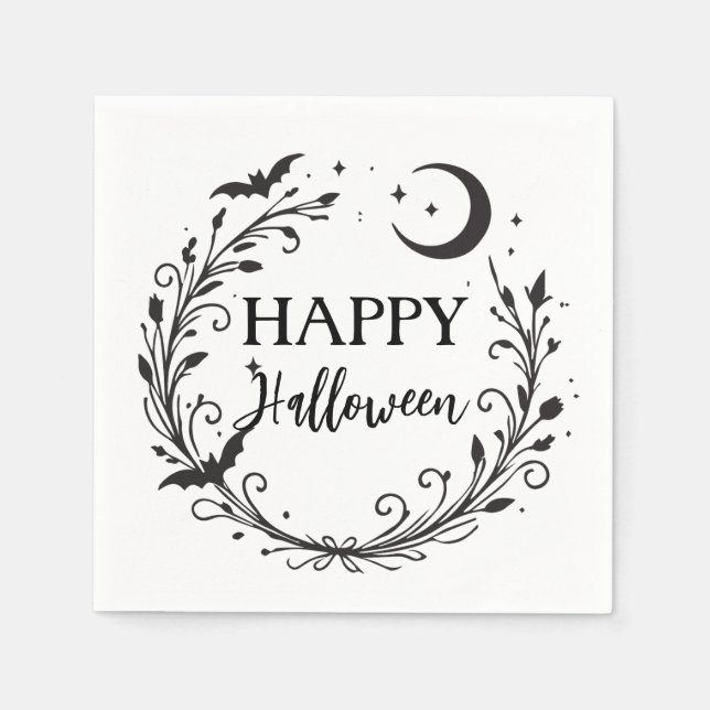 Guardanapo De Papel Bruxa Caprichosa Magia de Ervas Wiccan Halloween (Frente)