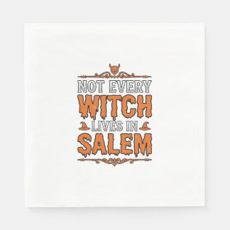 Guardanapo De Papel Bruxa Vintage Salem Halloween Design Tipográfico_1