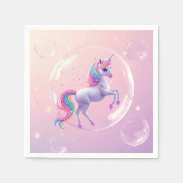 Guardanapo De Papel Bubble Unicorn (Frente)