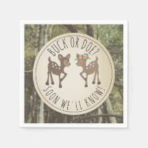 Buck Ou Doe Camo Baby Gender Party