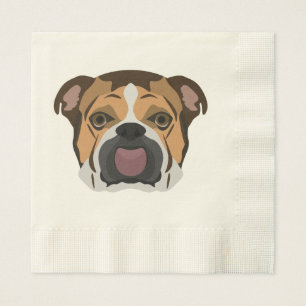 Guardanapo De Papel Buldogue do inglês da ilustração