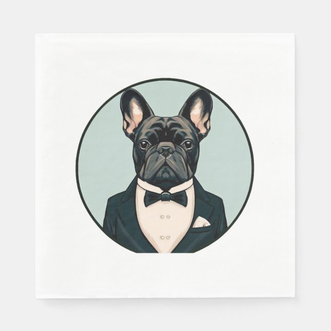 Guardanapo De Papel Buldogue Francês (Frente)