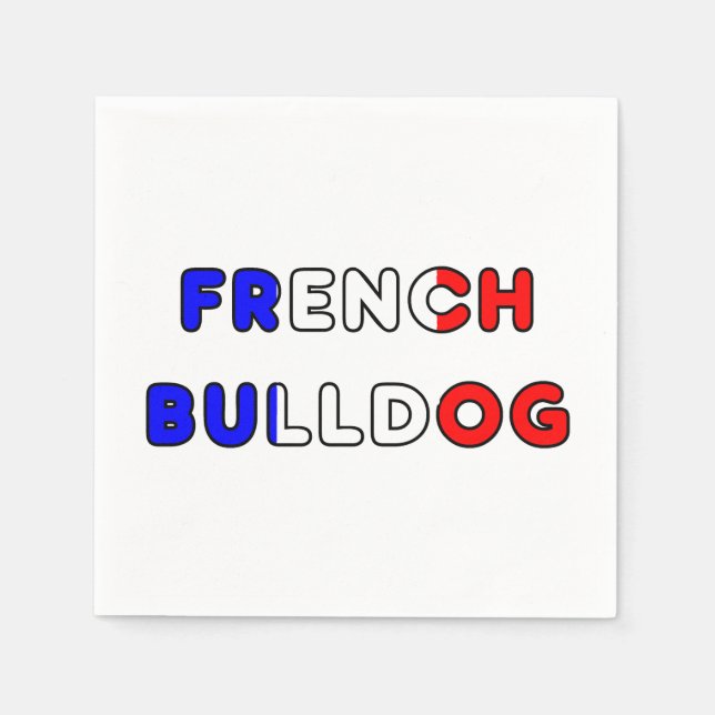 Guardanapo De Papel buldogue francês flg no nome (Frente)