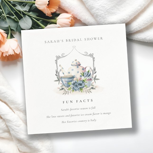 Guardanapo De Papel Bule Chaleira de Chá Floral Fatos Divertidos Chá d (Criador carregado)