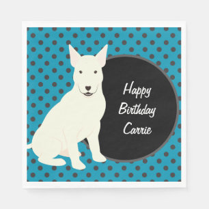 Guardanapo De Papel Bull Terrier e Bolinhas personalizadas