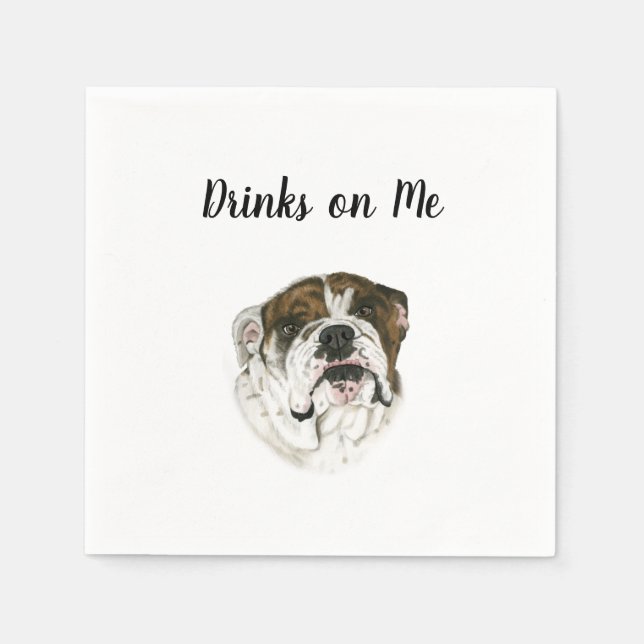 Guardanapo De Papel BullDog Cocktail Napkins (Frente)