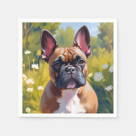 Guardanapo De Papel Bulldog Francês | Pintura de Cachorro