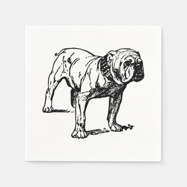 Guardanapo De Papel Bulldog Napkins (Frente)