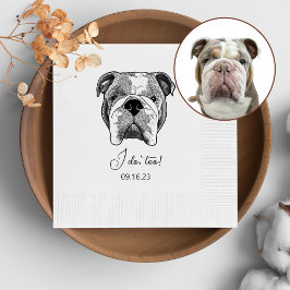 Guardanapo De Papel Bulldog Personalizado Eu Também