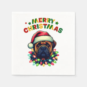 Guardanapo De Papel Bullmastiff Cachorro Natal Xmas
