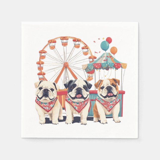 Guardanapo De Papel Bulls Ingleses Num Carnaval (Frente)
