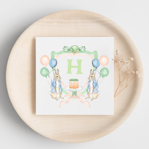 Guardanapo De Papel Bunny Rabbit Cenoura Monograma Napkin