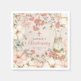 Guardanapo De Papel Bunny Vintage Floral Foliage Girl