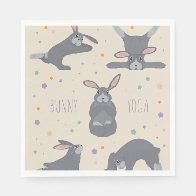 Guardanapo De Papel Bunny Yoga (Frente)