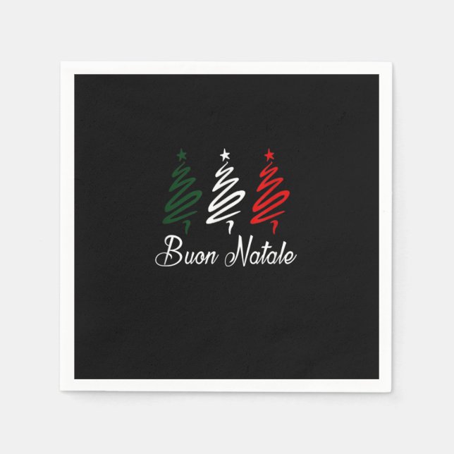 Guardanapo De Papel Buon Natale Christmas T Shirt (Frente)