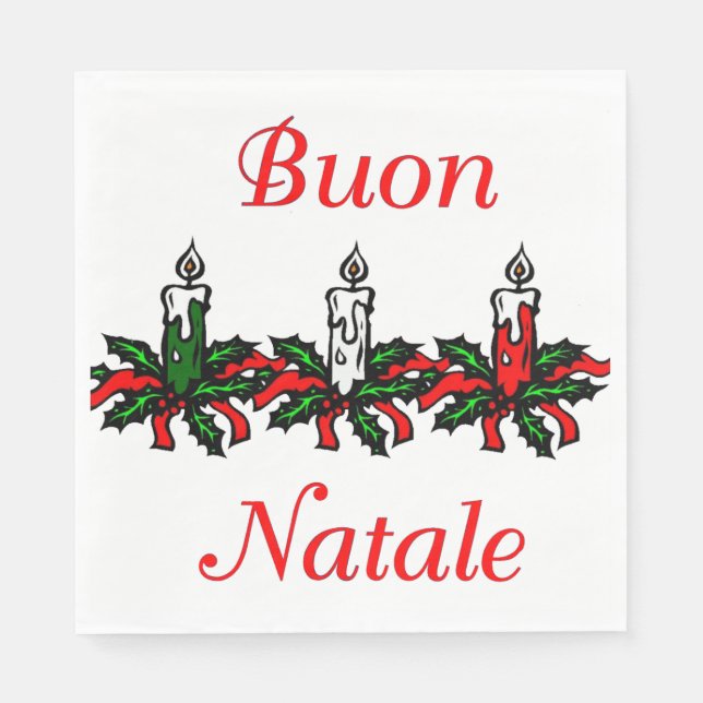 Guardanapo De Papel Buon Natale Napkins (Frente)
