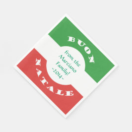 Guardanapo De Papel Buon Natale Partido Natal - Bandeira italiana e no