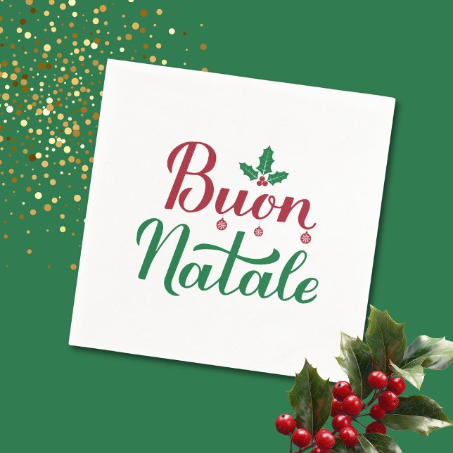 Guardanapo De Papel Buon Natale Red e Green Christmas (Criador carregado)
