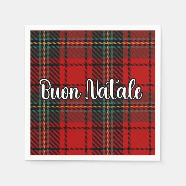 Guardanapo De Papel Buon Natale Xadrez (Frente)