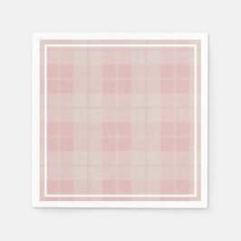 Guardanapo De Papel Búpula de Xadrez de Búfalo Rosa