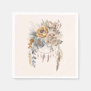 Guardanapo De Papel Buquê Boho Flower e Dreamcatcher