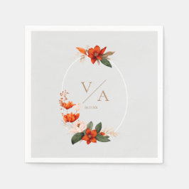 Guardanapo De Papel Buquê de boho com flores de fibra