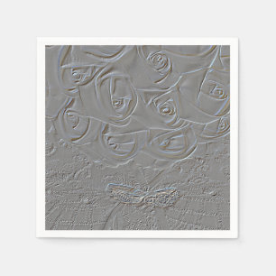 Guardanapo De Papel Buquê de Casamento em relevo com Anéis Napkins