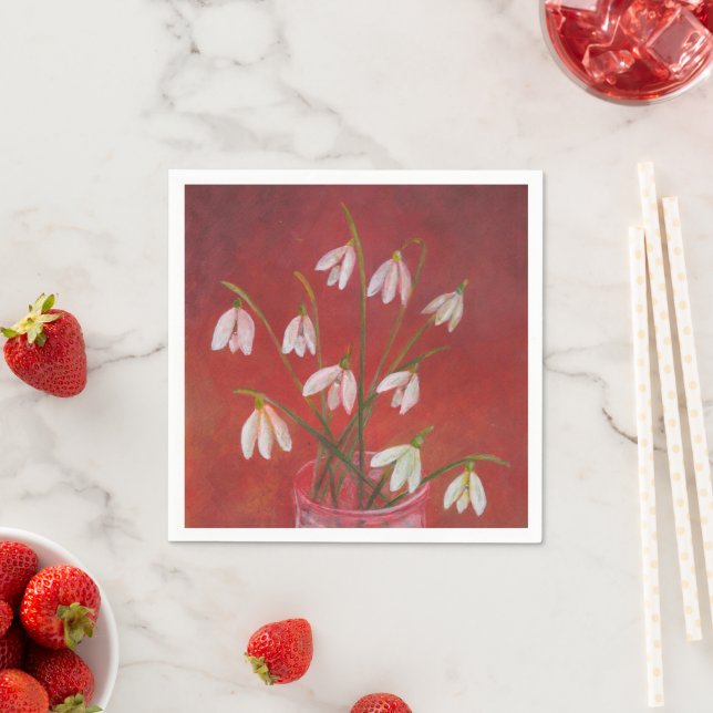 Guardanapo De Papel Buquê de Flor de Neve  (Insitu)