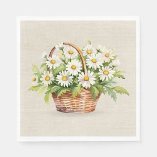 Guardanapo De Papel Buquê De Margarida De Aquarelas No Soquete