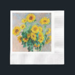 Guardanapo De Papel Buquê de Sunflower Claude Monet<br><div class="desc">Buquê de girassóis. Claude Monet. 1881. Reprodução de famosas imagens de arte no dominio público.</div>
