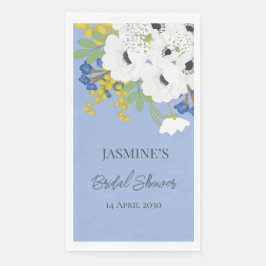 Guardanapo De Papel Buquê Floral de Primavera Branco Chá de Noiva