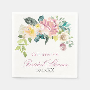 Guardanapo De Papel Buquê floral do verão Pastel personalizado