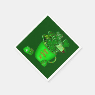 Guardanapo De Papel Buquê irlandês Shamrock Cookie - Papel Napkins