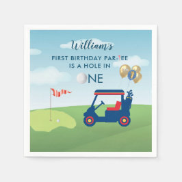 Guardanapo De Papel Buraco Em Um Rapaz Golf Par-tee primeiro aniversar