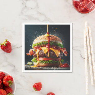 Guardanapo De Papel Burger com molho de salga
