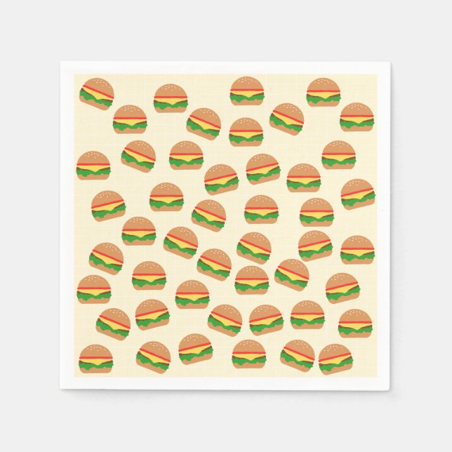 Guardanapo De Papel Burgers Cutes Papel Napkins (Frente)