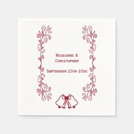 Guardanapo De Papel Burgundy Bells - Recepção de casamento de Rolagem